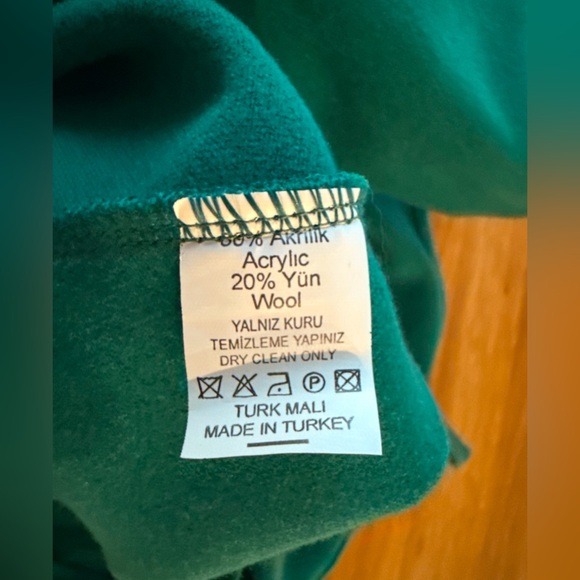 NTW Polkadot Green Peacoat - Size L - Picture 3 of 3